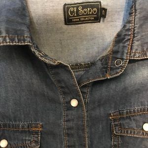 Ci Sono blue jean shirt